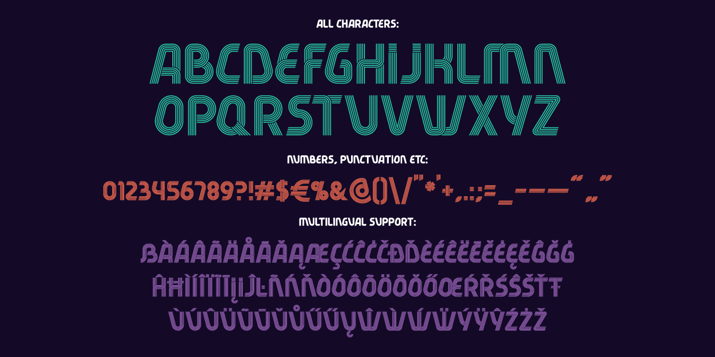 Fiver Inline Font preview
